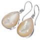 3/4" TEARDROP WHITE MOTHER OF PEARL SHELL PEAR 925 STERLING SILVER earrings