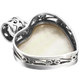1 1/8" VALENTINE WHITE HEART MABE PEARL FILIGREE 925 STERLING SILVER pendant