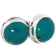 9/16" MESMERIZING 12MM NATURAL TURQUOISE 925 STERLING SILVER POST STUD earrings