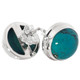 9/16" MESMERIZING 12MM NATURAL TURQUOISE 925 STERLING SILVER POST STUD earrings