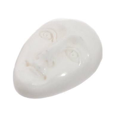 1/2" 16MM OPEN EYES GODDESS FACE BISON BONE BEAD CAB cabochon