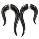 1 11/16" CHEATER FAKE GAUGE COW HORN HAND CARVING POST earrings