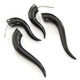 1 11/16" CHEATER FAKE GAUGE COW HORN HAND CARVING POST earrings