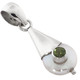 1 3/8" FRESHWATER COIN PEARL PERIDOT GEMSTONE 925 STERLING SILVER pendant