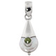 1 3/8" FRESHWATER COIN PEARL PERIDOT GEMSTONE 925 STERLING SILVER pendant