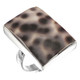 Brown Dotted Genuine Tiger Cowry Shell 925 Sterling Silver Ring, 1"