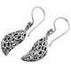 1" Handmade Filigree Silverwork 925 Sterling Silver Earrings