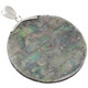 2 1/4" Mosaic Paua Abalone Shell 925 Sterling Silver Pendant