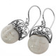 3/4"  DAINTY SUN MOON FACE BISON BONE FILIGREE 925 STERLING SILVER earrings