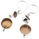 1" BRONZE GOLD FRESHWATER COIN PEARL 925 STERLING SILVER DANGLE DROP earrings