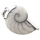 1 5/8" WHITE RESIN FILL NAUTILUS SHELL 925 STERLING SILVER pendant