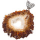 925 Silver Citrine Stalactite Slice Pendant