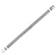 12mm Track Weave Mens Handmade Solid 925 Sterllng Silver Bracelet