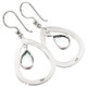 1" PEAR BLUE TOPAZ HAMMERED 925 STERLING SILVER TEARDROP HOOP earrings