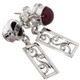 1 1/8" BURGUNDY RED FRESHWATER PEARL FILIGREE 925 STERLING SILVER STUD earrings