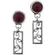 1 1/8" BURGUNDY RED FRESHWATER PEARL FILIGREE 925 STERLING SILVER STUD earrings