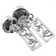 1 1/8" WHITE FRESHWATER PEARL FILIGREE DANGLE 925 STERLING SILVER STUD earrings