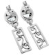 1 1/8" NATURAL BLUE TOPAZ FILIGREE DANGLE 925 STERLING SILVER POST STUD earrings