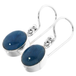 3/8" ADORABLE DAINTY BLUE APATITE 925 STERLING SILVER DANGLE DROP earrings