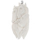 3" EQUESTRIAN HORSE TRIO HANDCARVED BISON BONE 925 SILVER pendant