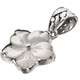 1" DAINTY WHITE MOTHER OF PEARL SHELL FLOWER 925 STERLING SILVER pendant