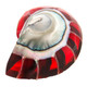2 1/8" EXPOSED CHAMBER NAUTILUS SHELL RED RESIN FILL FOCAL BEAD CAB cabochon