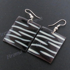 Pen Shell Square French Earrings