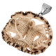2 5/16" CHINESE DRAGON REAL DEER ANTLER BURR CARVING 925 STERLING SILVER pendant
