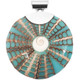 2 1/2" CONE SHELL SLICE IN TURQUOISE-TONE RESIN 925 STERLING SILVER pendant