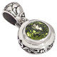 7/8" DAINTY PERIDOT SCROLLWORK FILIGREE 925 STERLING SILVER pendant