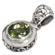 7/8" DAINTY PERIDOT SCROLLWORK FILIGREE 925 STERLING SILVER pendant