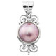 1 5/8" PACIFIC OCEAN CULTURED CHAMPAGNE MABE PEARL 925 STERLING SILVER pendant