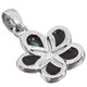 1 1/4" PLUMERIA PAUA ABALONE SHELL 925 STERLING SILVER pendant