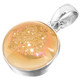 1" DAINTY SUNSET GOLD PINK AZALEA TITANIUM DRUZY 925 STERLING SILVER pendant