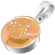 1" DAINTY SUNSET GOLD PINK AZALEA TITANIUM DRUZY 925 STERLING SILVER pendant