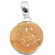 1" DAINTY SUNSET GOLD PINK AZALEA TITANIUM DRUZY 925 STERLING SILVER pendant