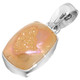 1" DAINTY SUNSET GOLD PINK TITANIUM DRUZY DRUSY 925 STERLING SILVER pendant