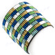 Bugle Beads 6 1/2" Green Bracelet