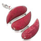1 3/4" LONG TRIPLE RED CORAL 925 STERLING SILVER DROP pendant