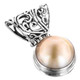 HUGE! 18MM CHAMPAGNE CULTURED MABE PEARL 925 STERLING SILVER pendant