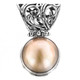 HUGE! 18MM CHAMPAGNE CULTURED MABE PEARL 925 STERLING SILVER pendant