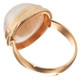SOUTH PACIFIC WHITE MABE PEARL GOLD PLATED 925 STERLING SILVER SZ 6 ring