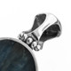 1 3/4" LARGE KYANITE FRESHWATER PEARL 925 STERLING SILVER pendant