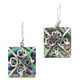 5/8" Genuine Paua Abalone Shell 925 Sterling Silver Earrings