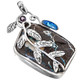 GENUINE NATURAL AUSTRALIAN OPAL BOULDER AMETHYST 925 STERLING SILVER pendant