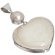 2 5/8" HEART DRUZY DRUSY MABE PEARL 925 STERLING SILVER pendant