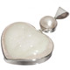 2 5/8" HEART DRUZY DRUSY MABE PEARL 925 STERLING SILVER pendant