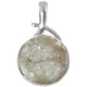 1 1/16" Agate Druzy Drusy 925 Sterling Silver Pendant