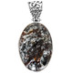 925 Silver {l^j} Genuine Gold Flashing Astrophyllite Sterling Pendant