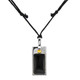 1 1/8" MENS SHELL RHODIUM AND GOLD PLATE ACCENT ON 925 STERLING SILVER pendant